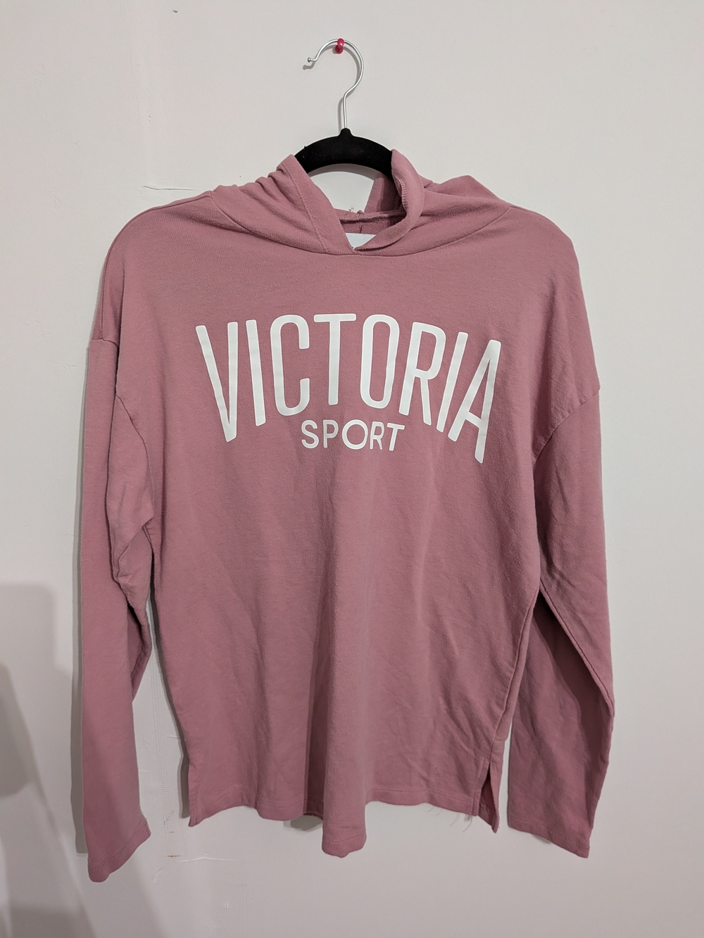 Victoria Sport Women's Long Sleeve Hoodie Tee - Dusty Rose
